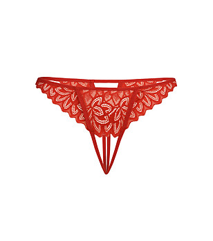 Съблазнителни прашки в червено с дантела Lossi снимка