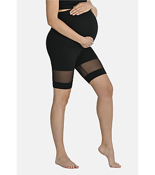 Черен памучен клин за бременни снимка