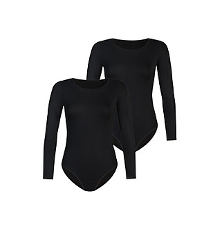 Комплект от 2 броя черно боди с дълъг ръкав Marisa снимка