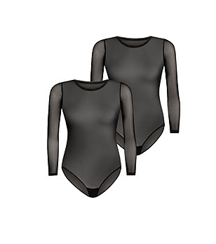 Комплект от 2 броя прозрачно черно боди Ines снимка