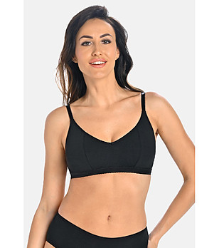 Черен памучен сутиен бралет Bianca снимка