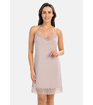 Нощница в цвят мока с презрамки Kolhi  снимка