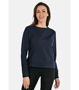 Тъмносиня дамска памучна блуза Ellis  снимка