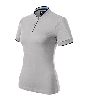 Дамска памучна блуза в светлосиво Gina снимка