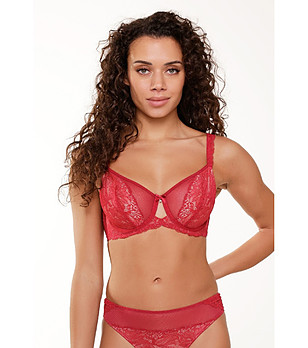 Сутиен в розово-червен нюанс с меки чашки снимка