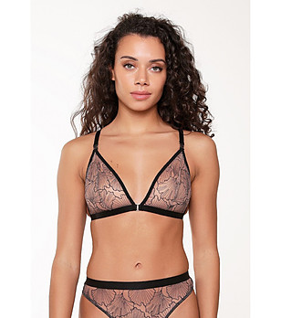 Сутиен в черно със закопчаване в предната част снимка