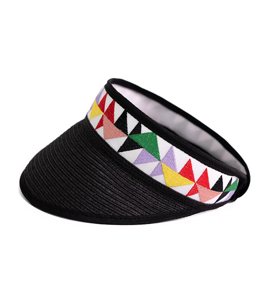 Черна детска лятна козирка с фигурални мотиви Agama снимка