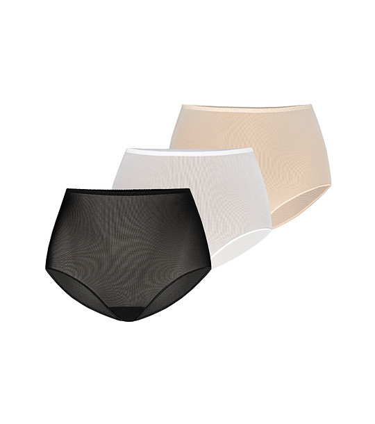 Комплект от 3 броя прозрачни бикини с висока талия Retro снимка