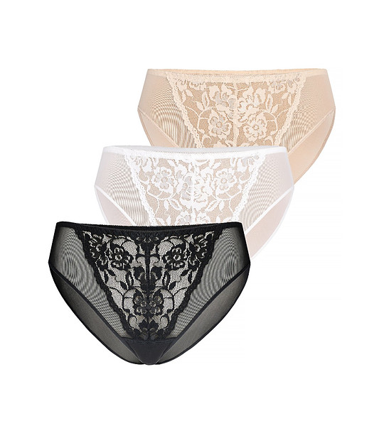 Комплект от 3 боря бикини от тюл и дантела Glamour снимка