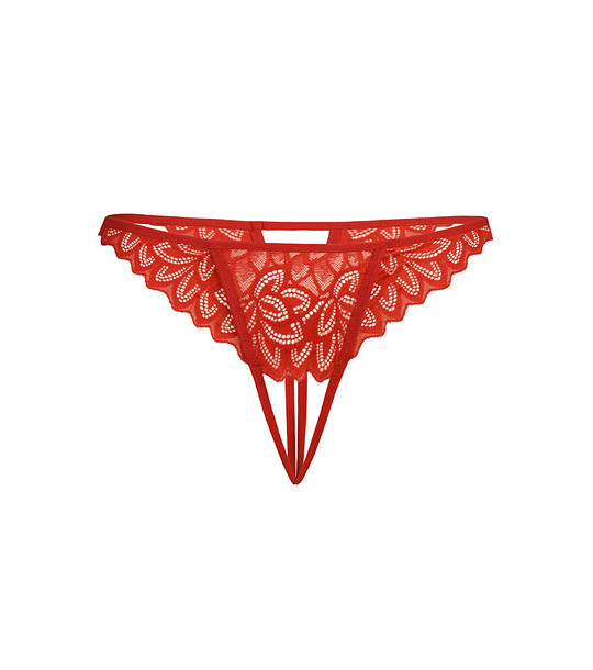 Съблазнителни прашки в червено с дантела Lossi снимка