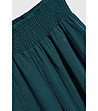 Дамски памучен панталон в цвят петрол-4 снимка