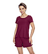 Дамска пижама в бордо  Beatriche-1 снимка