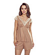 Дамска бежова пижама Merana-2 снимка