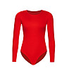 Червено боди с дълъг ръкав Marisa-4 снимка