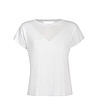Бяла дамска блуза от бамбукови влакна с тюл Cora-4 снимка