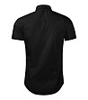 Черна мъжка риза с къс ръкав Lui-2 снимка