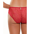 Бикини в розово-червен нюанс с дантела-3 снимка