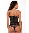 Черен корсет с дантела-2 снимка