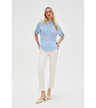 Синя дамска риза Nancy снимка