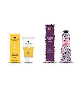 Комплект от крем за тяло и овлажняващ крем за лице снимка