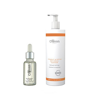 Комплект от почистващ продукт с витамин C и масло за лице  снимка