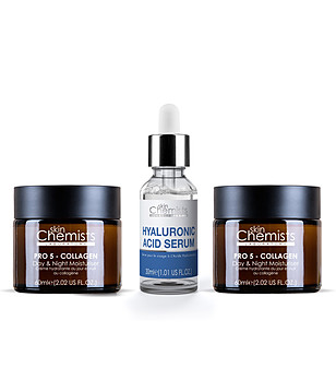 Комплект от два крема с колаген и серум с хиалуронова киселина снимка