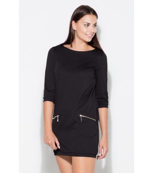 Черна къса рокля снимка