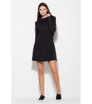 Черна памучна спортна рокля снимка