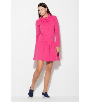 Памучна спортна рокля в циклама снимка