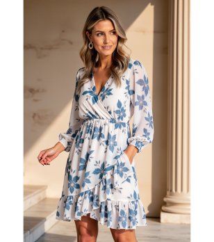 Рокля със син принт Lea снимка