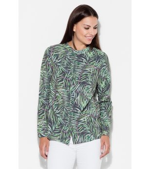 Дамска риза със зелен принт снимка