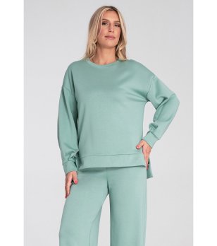 Дамска блуза в цвят мента с цепки Kerry снимка