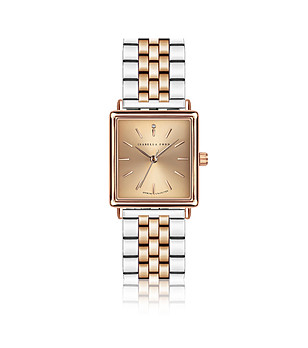 Дамски часовник в сребристо и розовозлатисто Adeline снимка