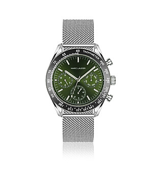 Мъжки часовник в сребристо и зелено Lisbon снимка