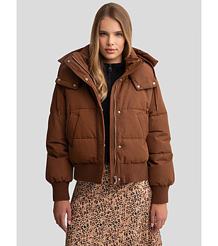 Кафяво дамско яке Cytylia снимка