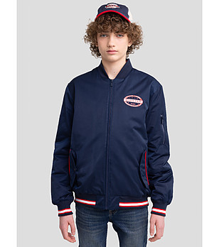 Тъмносиньо детско яке Carmelo снимка