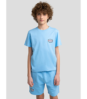 Памучна синя детска тениска Tiker снимка