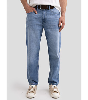 Памучни мъжки светлосини дънки ATES  снимка