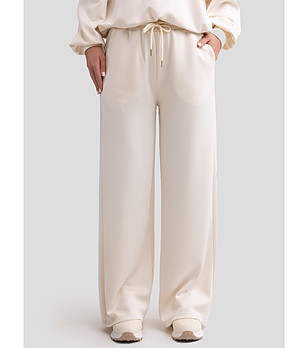 Дамско спортно долнище в екрю  снимка