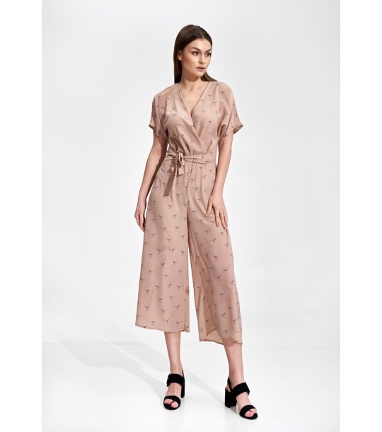 Дамски гащеризон в розов нюанс с принт Ida снимка