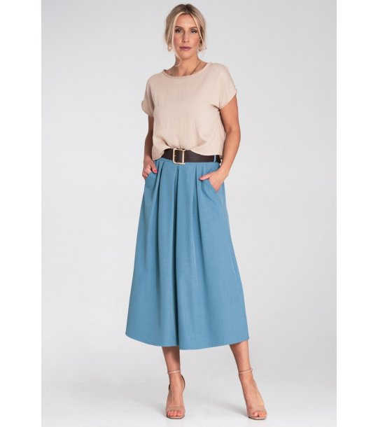 Синя пола с колан Melisa снимка