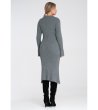 Сива плетена рокля с яка Cleer-1 снимка