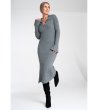 Сива плетена рокля с яка Cleer-2 снимка
