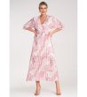 Дамска рокля с принт в розово Andrina-3 снимка