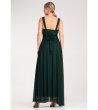 Тъмнозелена дълга рокля с тюл Elegancka-1 снимка