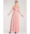 Розова дълга рокля с тюл Elegancka-3 снимка