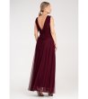 Дълга рокля в бордо без ръкави Lucia-1 снимка