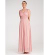 Дамска розова макси рокля с деколте Janette-4 снимка