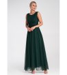 Дълга рокля в тъмнозелено Jenna-3 снимка