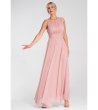 Дълга рокля в розово Jenna-3 снимка
